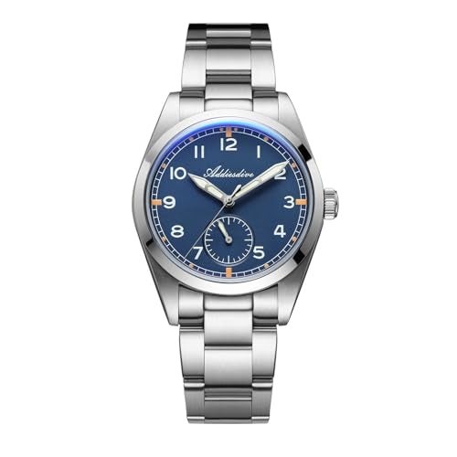 ADDIESDIVE 36 MM Watch 24 Hour Subdial 100M Waterproof Stainless Steel Luminous Quartz Blue Face Analog Watch Men - Image 1