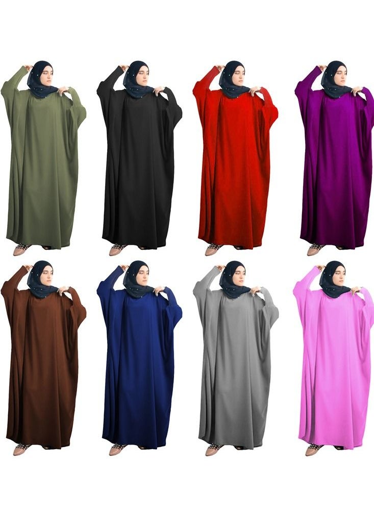 Loquat - Long Sleeves Abaya With Hijab Dark Blue - Image 1