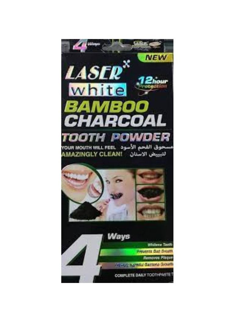 ليزر وايت مسحوق الفحم لتبييض الأسنان 20جم 