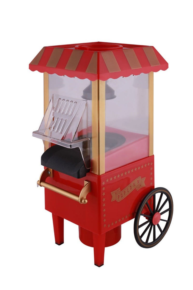 Denx Vintage Pop Corn Maker  Oil Free Popcorn Popper - Red - Image 3