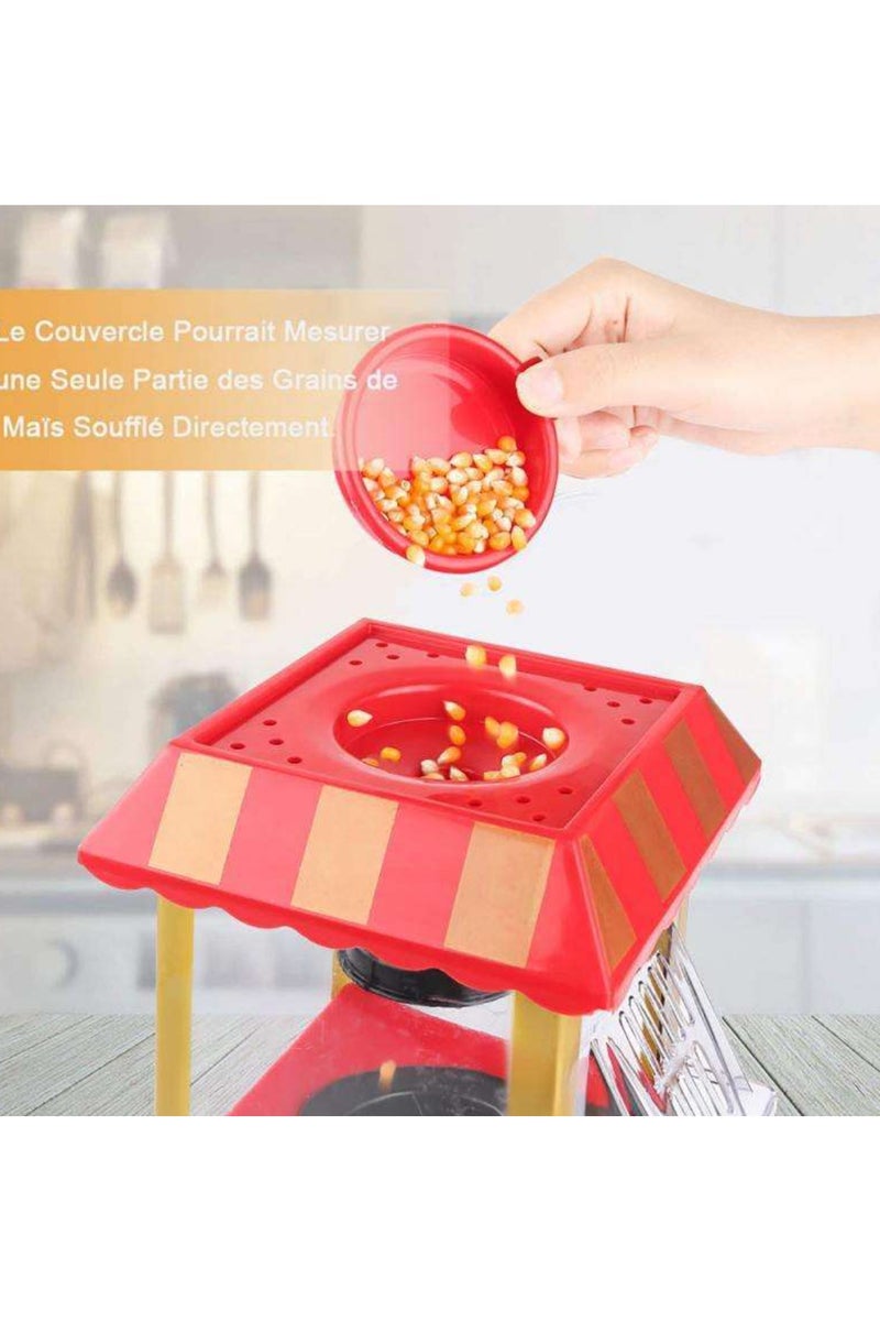 Denx Vintage Pop Corn Maker  Oil Free Popcorn Popper - Red - Image 4
