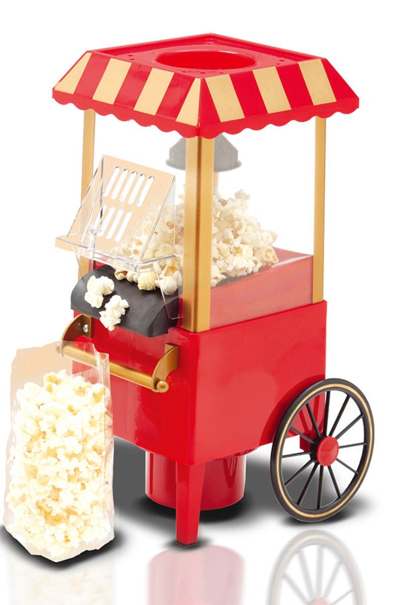Denx Vintage Pop Corn Maker  Oil Free Popcorn Popper - Red - Image 5