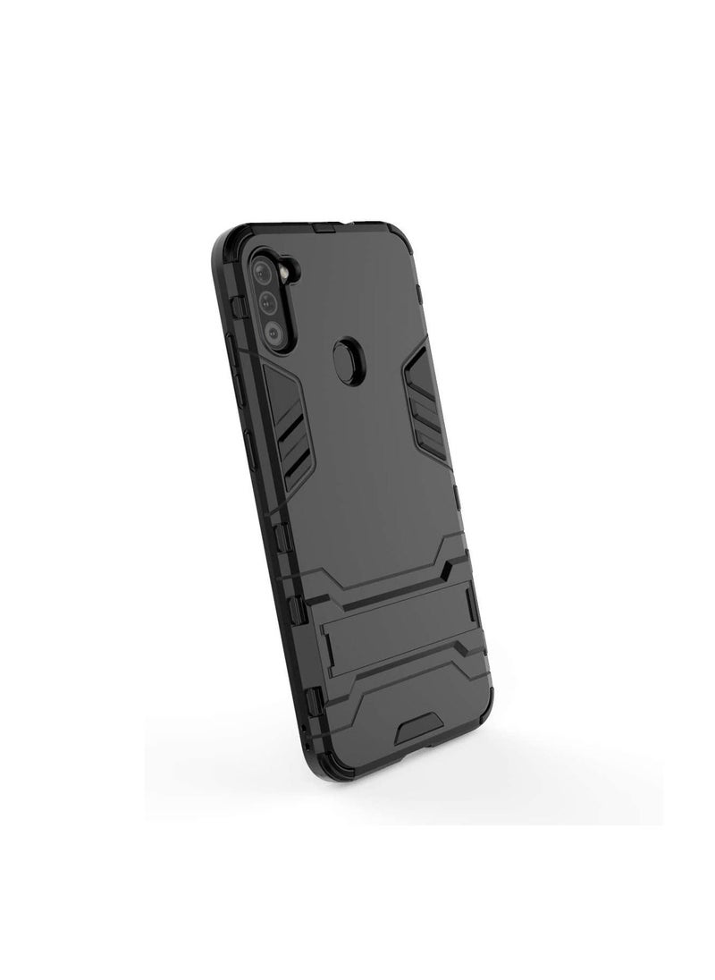 Generic - For Samsung Galaxy A11 /M11 Case, Ring Car Mount Kickstand Hybrid Hard PC Soft TPU Shockproof Protective Case for Galaxy A11 /M11 (Black) - Image 1