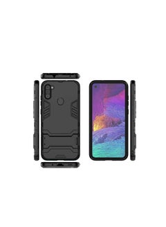 For Samsung Galaxy A11 /M11 Case, Ring Car Mount Kickstand Hybrid Hard PC Soft TPU Shockproof Protective Case for Galaxy A11 /M11 (Black)