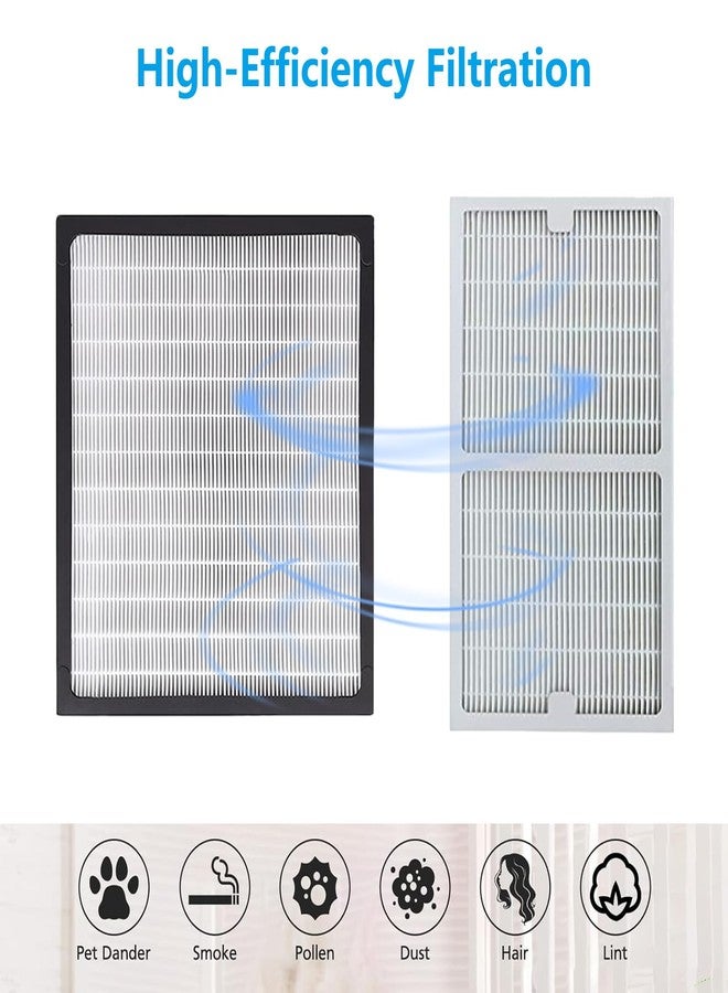 HALIEVE Replacement Filter C + D Compatible with Idylis IAP-10-280 Air Purifier Include 1 C+1 D HEPA Filter & 6 Carbon Filters, Part # IAF-H-100C IAF-H-100D - Image 3