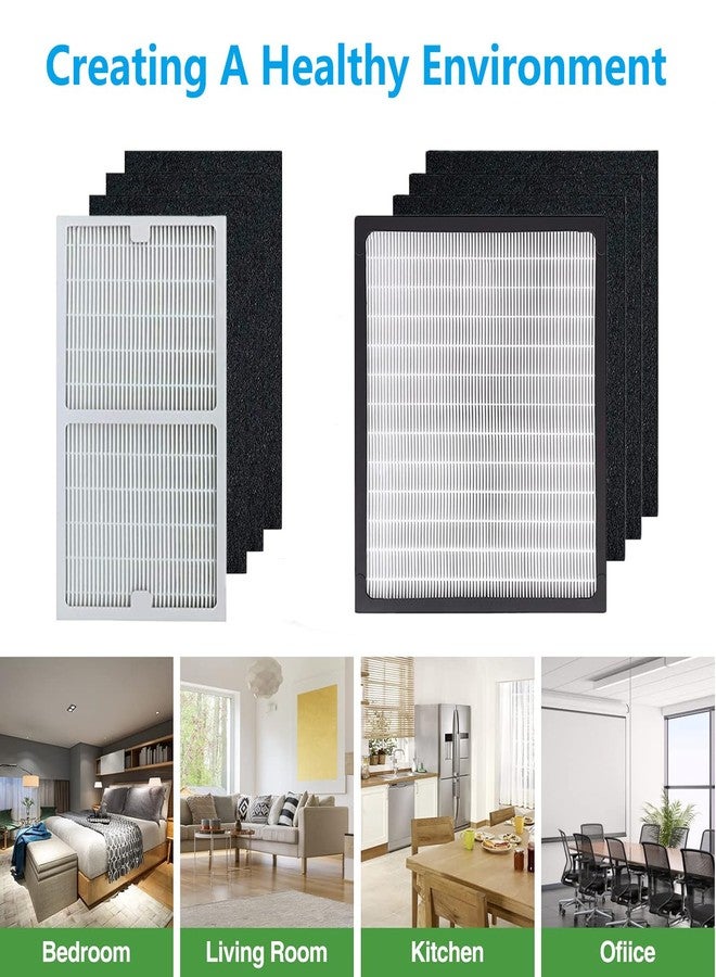 HALIEVE Replacement Filter C + D Compatible with Idylis IAP-10-280 Air Purifier Include 1 C+1 D HEPA Filter & 6 Carbon Filters, Part # IAF-H-100C IAF-H-100D - Image 4