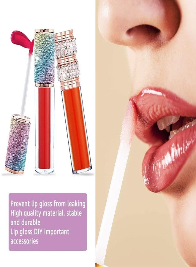 AMORIX 6pcs Lip Gloss Tubes with Wand 5ml Empty Rhinestone Lip Gloss Containers Cute Lipgloss Bottles Crystal Lip Gloss Supplies Kit with Syringe for DIY Lip Gloss Base - Image 5