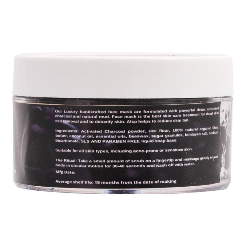 Generic Nourish Essentials Co Tan Removal Charcoal Sugar Scrub for Skin Brightening and Gentle Exfoliation 50 grams  - Image 3