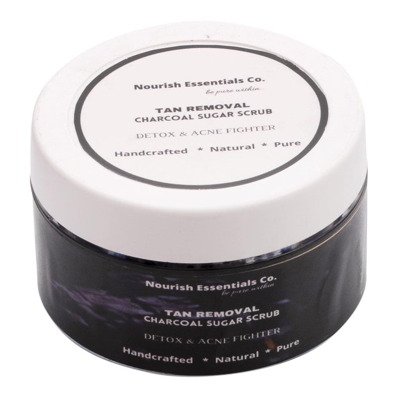 Generic Nourish Essentials Co Tan Removal Charcoal Sugar Scrub for Skin Brightening and Gentle Exfoliation 50 grams  - Image 2