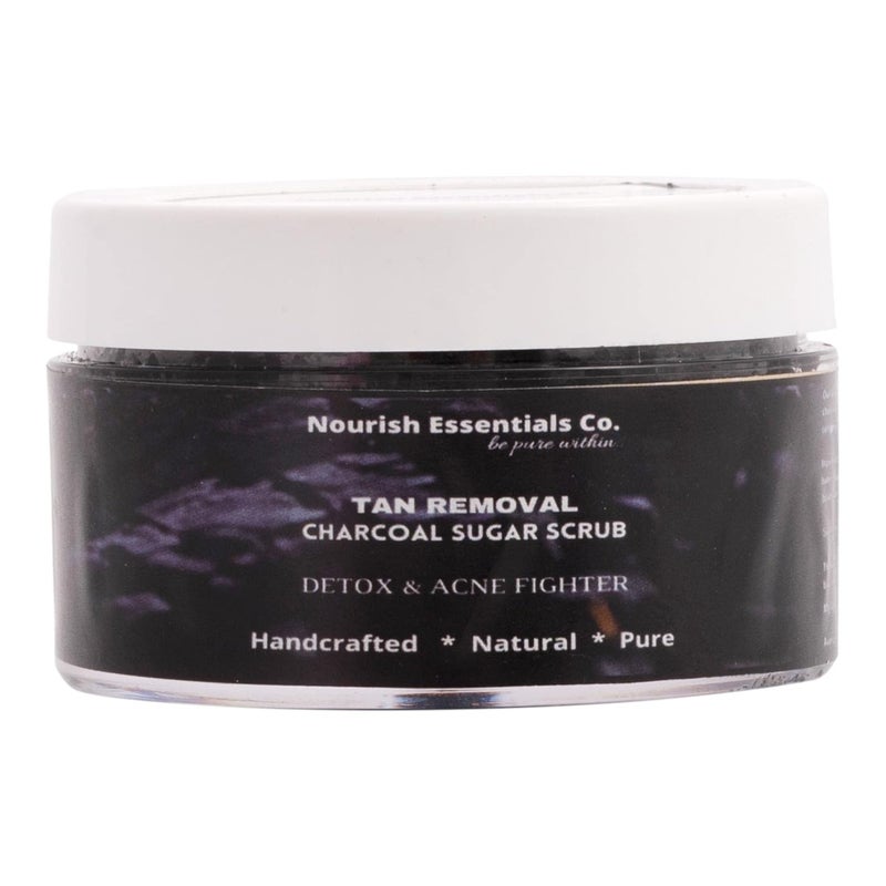 Generic Nourish Essentials Co Tan Removal Charcoal Sugar Scrub for Skin Brightening and Gentle Exfoliation 50 grams  - Image 1