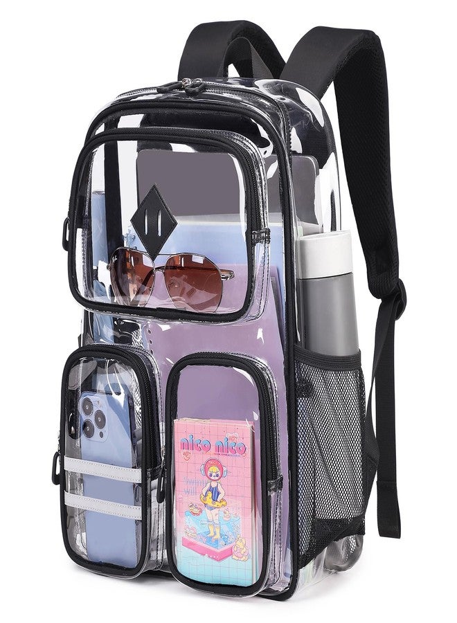 ASKSKY Clear Backpack Heavy Duty, Black - Image 1