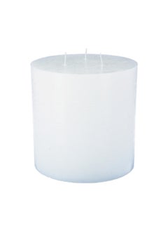 atmosphera Sleek Design 3 Wicks Round Rustic Candle White 1.9 kg 136579A  - Image 2