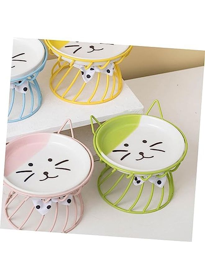 Mikinona 2 Pack Ceramic Cat Bowls Set Smooth Surface for Food and Water - Image 5