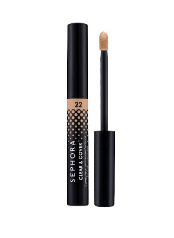 SEPHORA COLLECTION SEPHORA Clear & Cover Concealer – 22 Natural | Full Coverage, Natural Finish, Long-Lasting & Blendable - Image 1