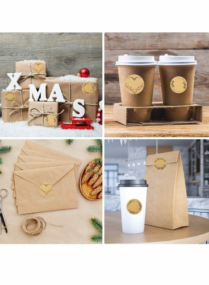 SOLARAE ملصقات شكر مزهرة، ملصقات دائرية ذاتية اللصق من ورق كرافت 2" لزينة الهدايا والأظرف والطعام في المخزن وزجاجات الجرار (2"، مزهرة) - Image 5