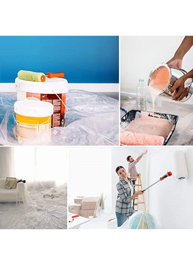 Biella 4X9Mtr Painters Polythene Sheet  Waterproof, Anti-Dust Drop Cloth For Painting, Couch And Furniture Cover, Disposable Tarp For Easy Cleanup (100 G)  - Image 3