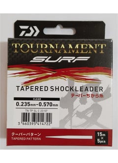 Daiwa Tournament Surf Tapered Shockleader 0.235 mm - 0.570 mm (15 m x 5 Pieces) 