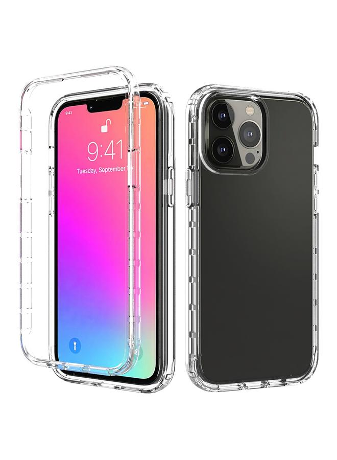 زبون جراب لهاتف iPhone 13 Pro Max مقاوم للصدمات شفافية عالية بلونين متغيرين تدريجيًا مصنوع من مادة PC + TPU بألوان الحلوى جراب واقٍ - Image 1