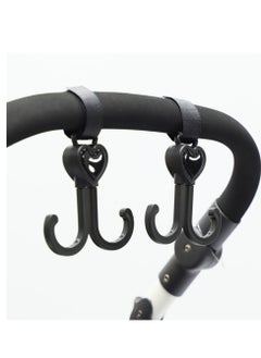 Turtees® Buggy Clips Stroller Hooks Pushchair Hooks,360 Degree Rotatable Velcro Pram Clips for Bags,Handbag or Change Bag on Your Stroller,Pram or Pushchair