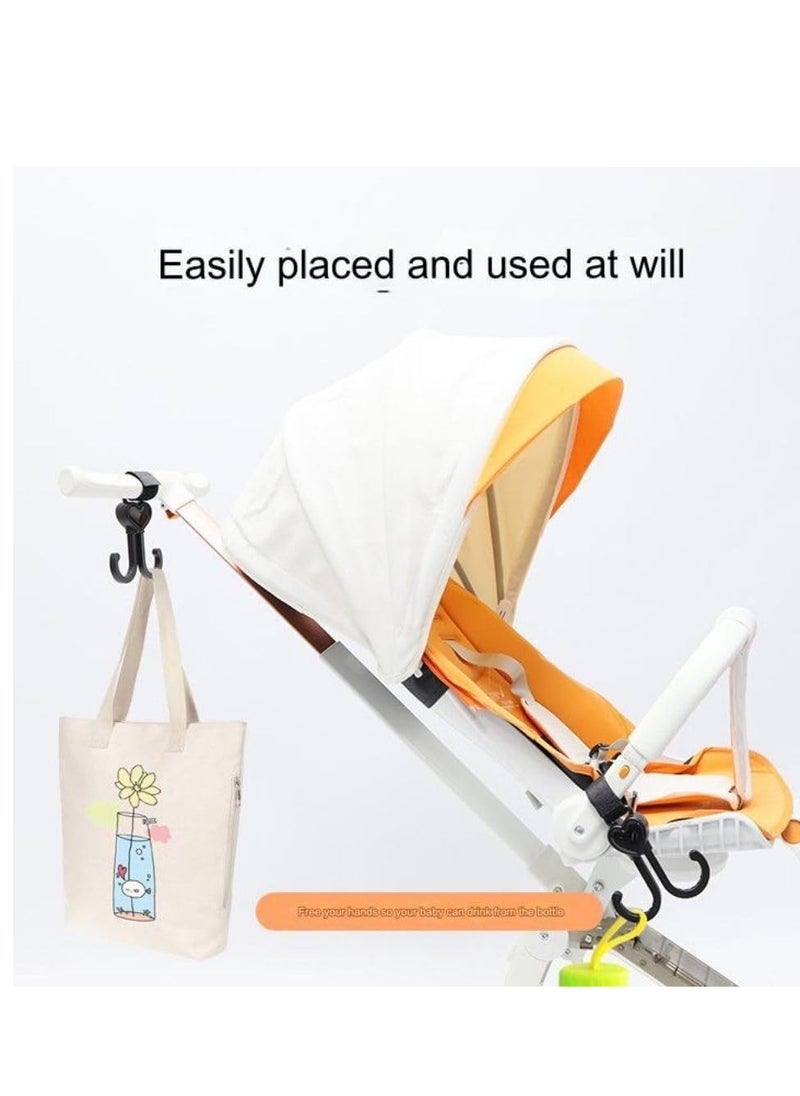 turtees - Turtees® Buggy Clips Stroller Hooks Pushchair Hooks,360 Degree Rotatable Velcro Pram Clips for Bags,Handbag or Change Bag on Your Stroller,Pram or Pushchair - Image 1