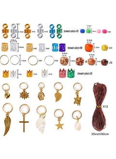 Leeven 417 Pieces Dreadlock Accessories Hair Braid Accessories With Braid Rings Hair Hoops Hair Clips Dreadlock Beads Colorful Cord Hair Rings  - Image 2