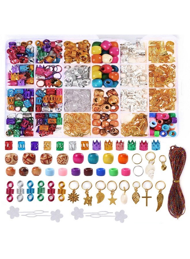 Leeven 417 قطعة من ملحقات الضفائر ملحقات الشعر مع حلقات الضفائر حلقات الشعر مشابك الشعر خرزات الضفائر حبال ملونة حلقات الشعر - Image 1