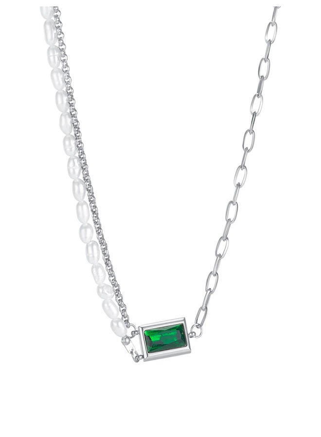 Lee Cooper Women's Stainless Steel Silver Necklace - LC.N.01226.370  - Image 1