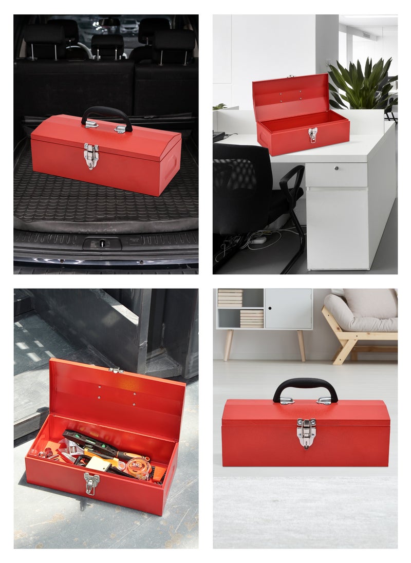LAWAZIM - Metal Toolbox 35cm x 17.5cm - Heavy Duty Portable Tool Box with Organizer and Metal Latch for Household and Professional Use|Hand Tools storage case,Workshop Garage DIY Mechanic,Metal latch. - Image 1