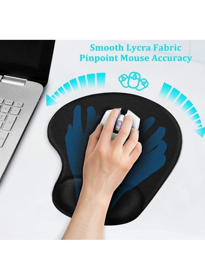 KOVAR Ergonomic Mouse Pad with Wrist Rest Support, Black (model A) - Image 2