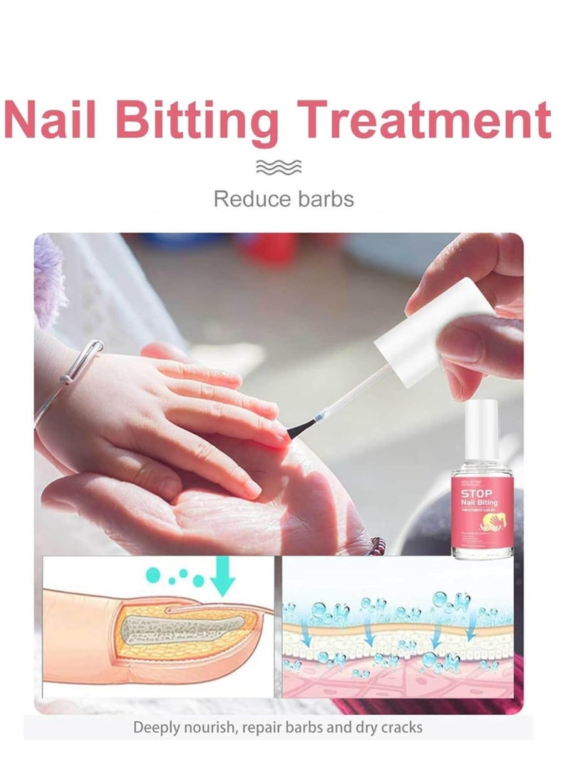 Lanthome No Bite Nail Polish - 15ml Nail Biting Prevention - Thumb Sucking Deterrent for Adults - Nail Safe Care Anti Nail Biting Polish - Stop Nail Biting Polish for Nails Day Night Care - Image 3