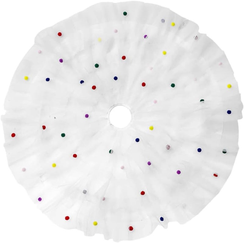 Beavorty Christmas Tree Skirt Tulle Holiday Decoration for Home Bar and Restaurant Use - Image 1