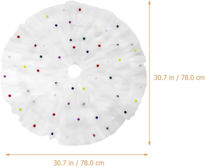 Beavorty Christmas Tree Skirt Tulle Holiday Decoration for Home Bar and Restaurant Use - Image 2