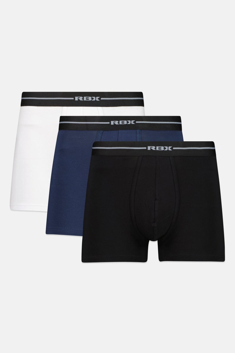 RBX Men 3 Pack Solid Trunks, Multicolor - Image 1