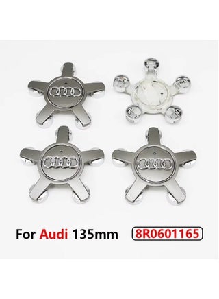 4Pcs 135mm Car Styling Wheel Center Cap Hub Covers For Audi | Premium ABS Replacement Wheel Caps for A4 A6 Q5 Q7 TT RS Series | Easy Installation | Sleek Chrome Finish - view 4