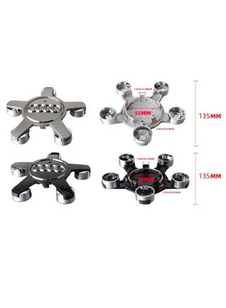 4Pcs 135mm Car Styling Wheel Center Cap Hub Covers For Audi | Premium ABS Replacement Wheel Caps for A4 A6 Q5 Q7 TT RS Series | Easy Installation | Sleek Chrome Finish - view 3