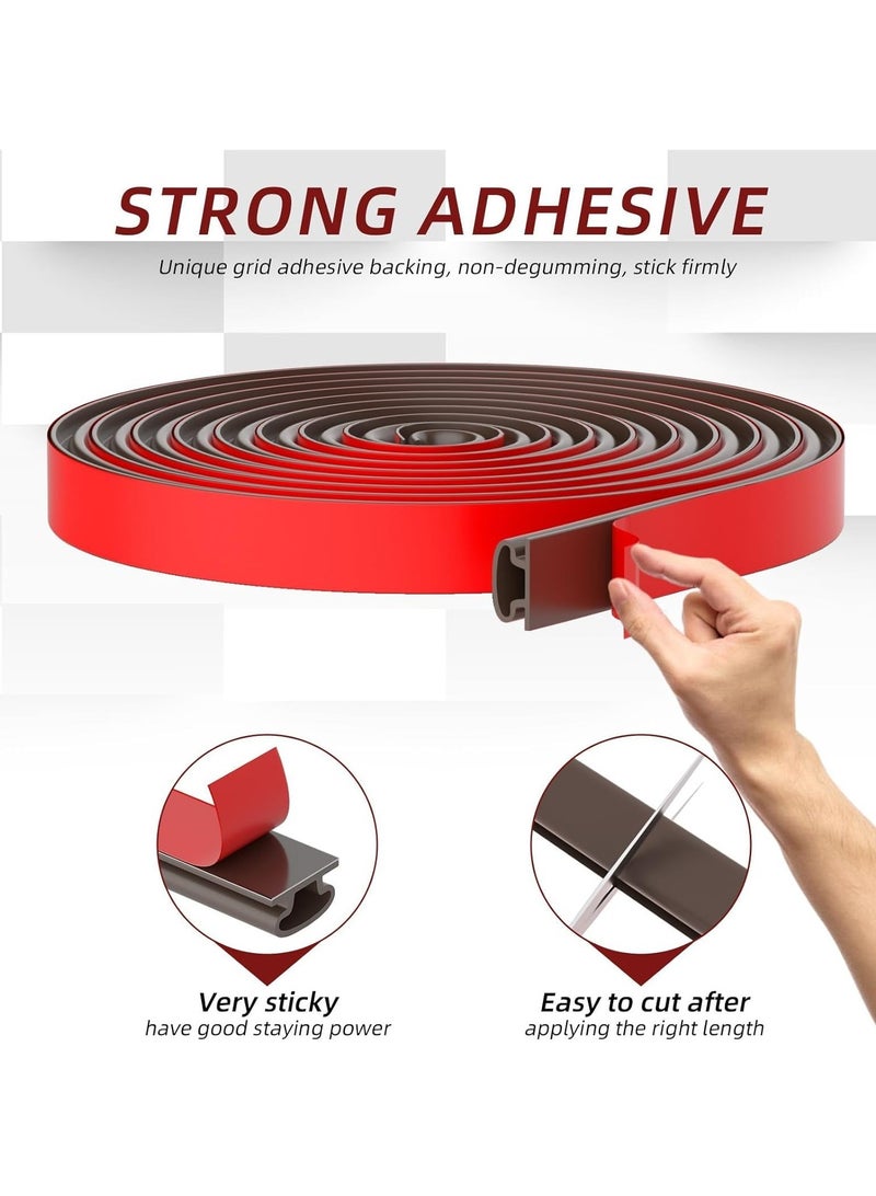 Door Weather Stripping Door Seal Strip,Self-Adhesive Rubber Door Insulation Weather Strip for Window and Door Soundproofing D Shape,for Door Frame Gap Blocker 19.7Feet  - Image 2