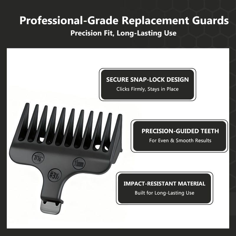 Loarysk Beard Trimmer Guide Comb Set-Compatible with Wahl 40mm Detachable T-Blade Trimmer Models,8 Full Size Attachment Guards from (1/16" to 1/2")ï¼Œ8 Pack - Image 2