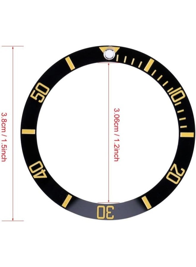 klarako Watch Replacement Parts, Wristwatch Plastic Material Loop Bezel Insert Ring(Gold)  - Image 3