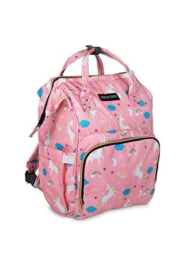 Robustrion - Stylish Waterproof Multifunctional Diaper Bags For Mom For Travel Diaper Bag Backpack (Print Pink) - Image 1