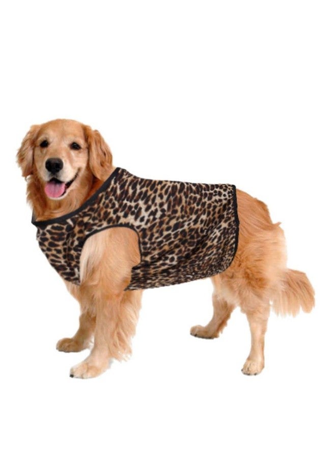 Sage Square Funky Soft Material Dog T-Shirt | Cool/Funky Print Pet | Soft Light Weight | Comfortable & Breathable Dog Clothing | Trendy Vest Outfit (Large - 22 Inch) (Cheetah Print) - Image 1