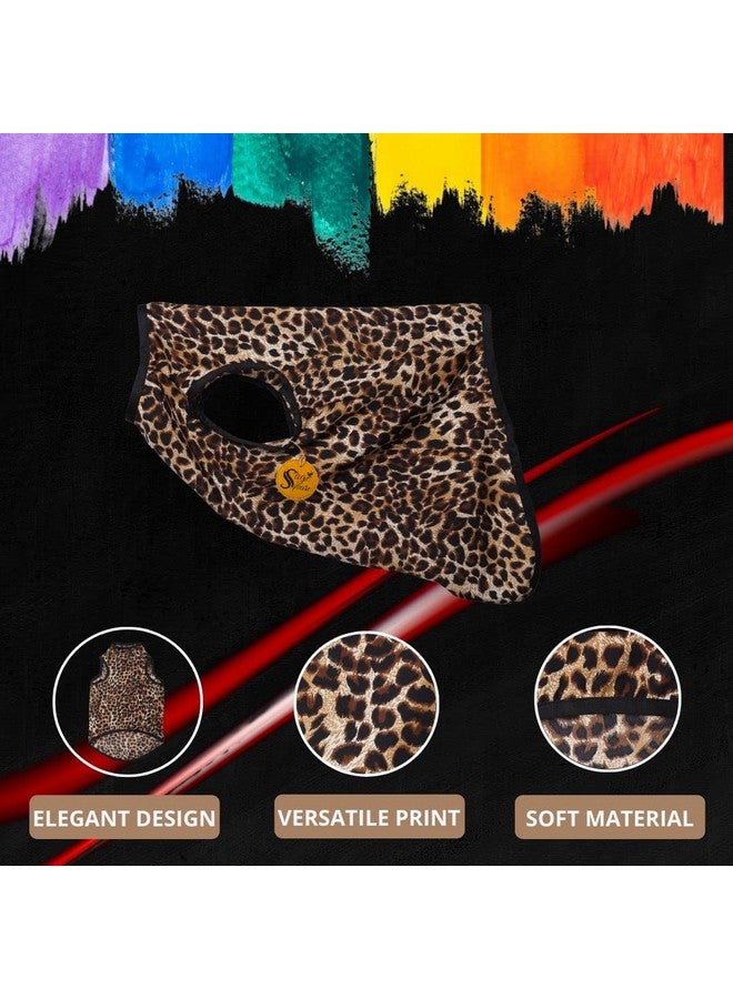 Sage Square Funky Soft Material Dog T-Shirt | Cool/Funky Print Pet | Soft Light Weight | Comfortable & Breathable Dog Clothing | Trendy Vest Outfit (Large - 22 Inch) (Cheetah Print) - Image 3