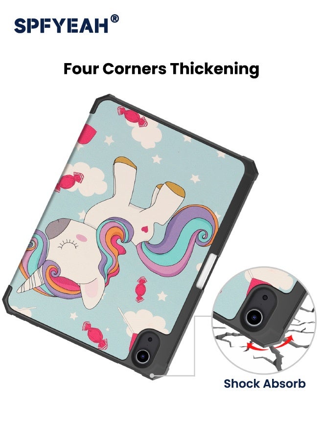 SPFYEAH iPad Mini 7 / iPad Mini 6 Case, [Built in Trifold Stand][Built in Pencil Holder][Auto Wake Sleep] Smart Magnetic Flip Hybrid Slim Shockproof Case for iPad Mini 7 (7th Gen, 2024) / iPad Mini 6 (6th Gen, 2021) 8.3inch, Unicorn - Image 4