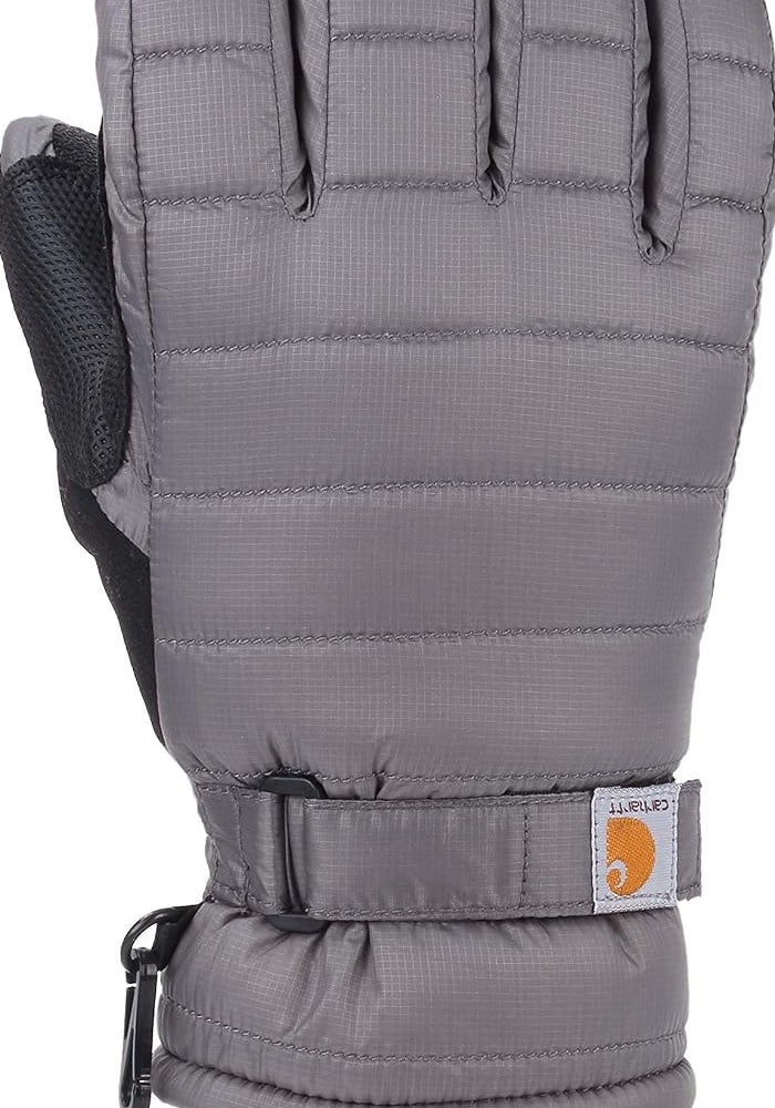 Carhartt Women's Quilts Insulated Gloves with Waterproof Wicking Insert - Charcoal, Large - Image 2