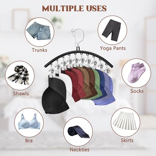 Eunhdet 3 Pack Hat Hangers for Closet Display, Metal Hat Organizer for Baseball Caps with 30 Clips, Hats Rack Holder for Closet, Hats Storage for Baseball Caps Beanie Accessories Men Women, Black - Image 5