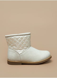 Flora Bella By Shoexpress Girls Quilted High Cut Boots with Zip Closure  - Image 3