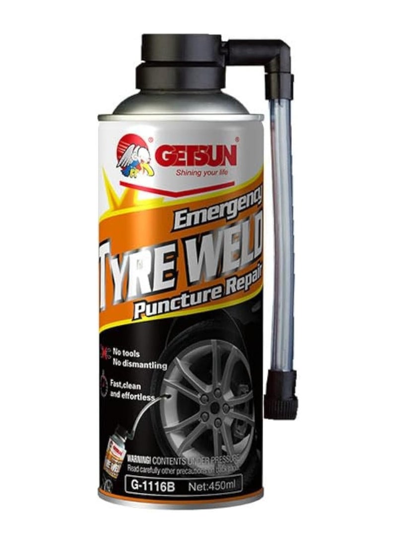 GETSUN - GETSUN Emergency Tyre Weld Puncture Repair 450ml G-1116B - Image 1