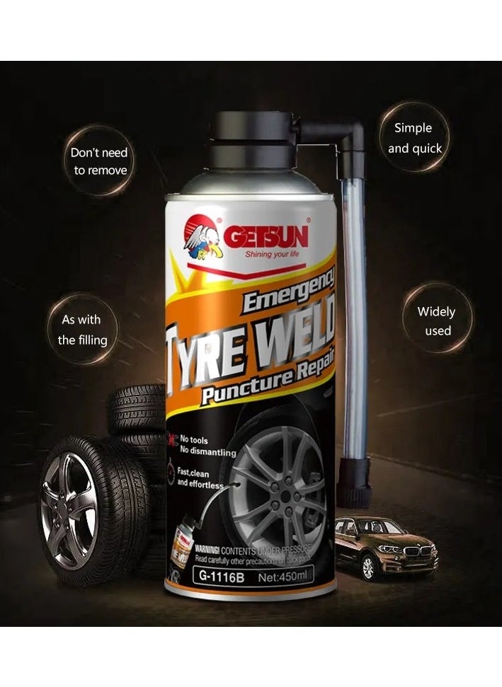 GETSUN - GETSUN Emergency Tyre Weld Puncture Repair 450ml G-1116B - Image 1