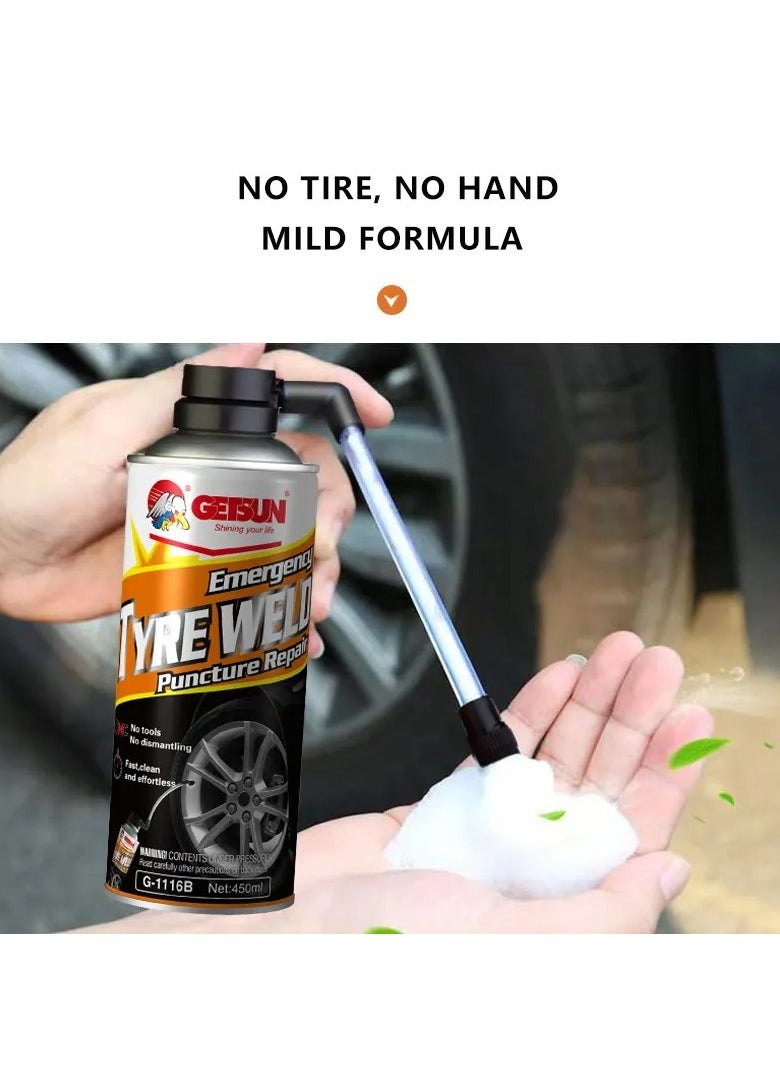 GETSUN - GETSUN Emergency Tyre Weld Puncture Repair 450ml G-1116B - Image 1