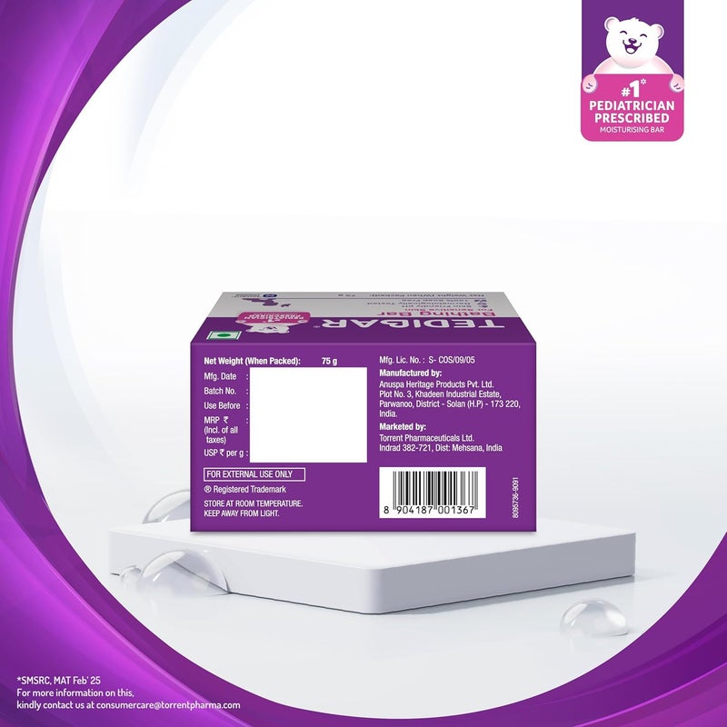 TEDIBAR Curatio Baby Bathing Bar 75gm - Image 3
