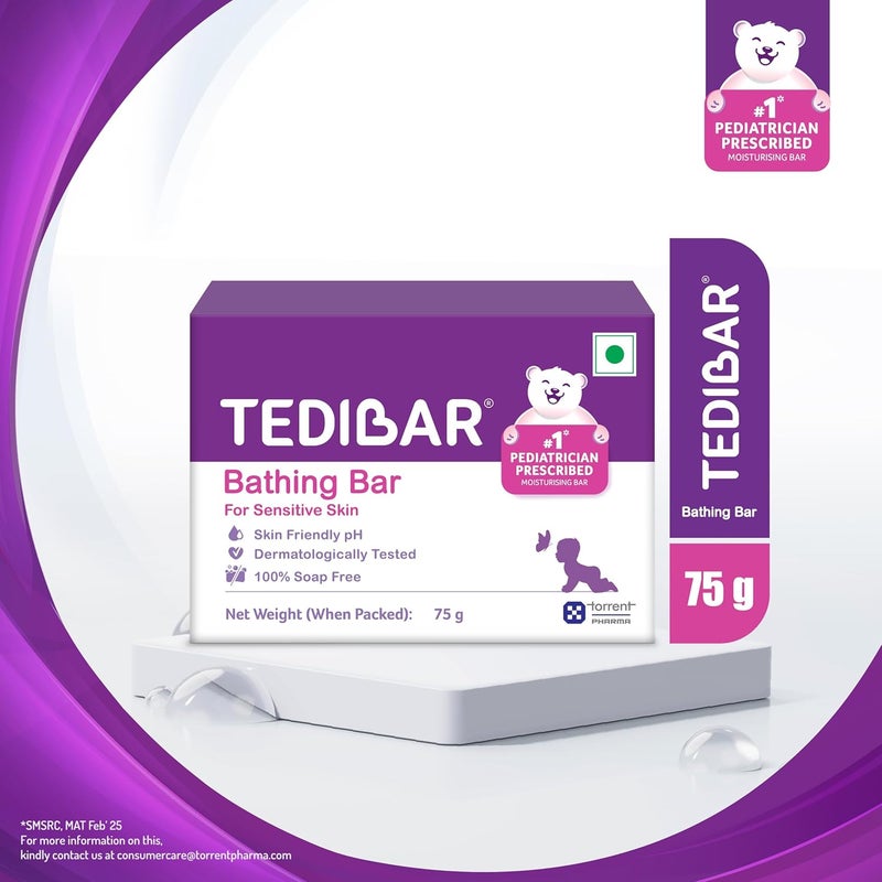 TEDIBAR Curatio Baby Bathing Bar 75gm - Image 2